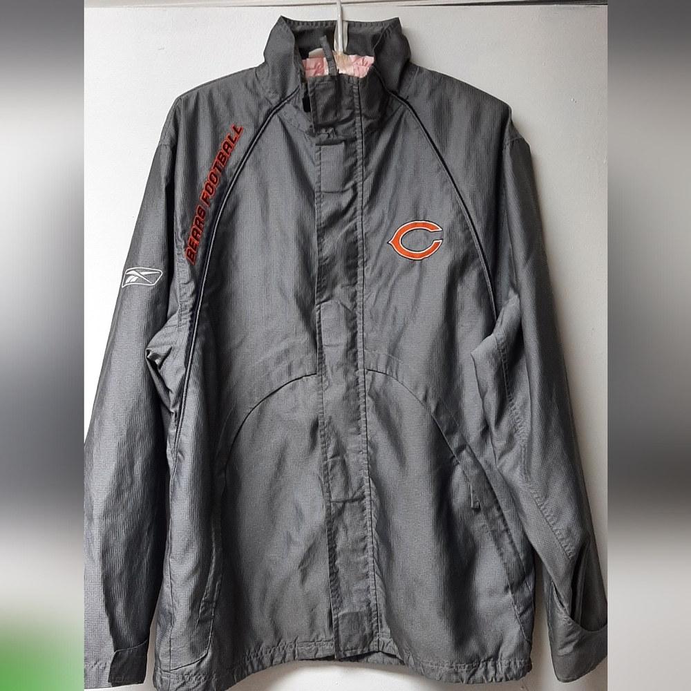 Chicago Bears NFL Team Apparel On Field Mens Size Medium Reebok Zip Jacket